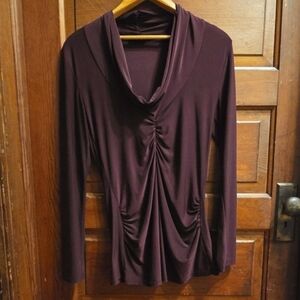 VENUS Deep Purple Cowl Neck Blouse